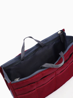 Косметичка-органайзер на молниях, цвет бордовый