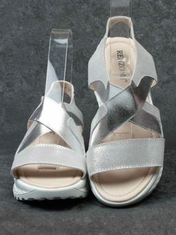 08-PED92-4 SILVER Босоножки (натуральная кожа)