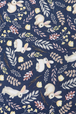 КПБ с простыней на резинке арт. ПРГ-ПР/зайка-синий