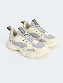File Detayl? Kal?n Tabanl? Erkek ?ocuk Sneaker