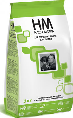 Для взрослых собак средних и крупных пород с кроликом и перепелами