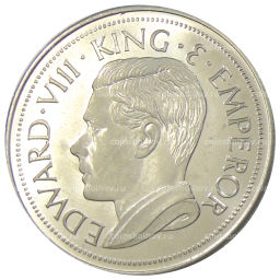 Монетовидный жетон 1 крона 1936 года Кипр (паттерн Едварда VIII)