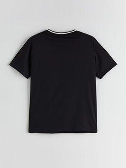 V Yaka Tazmanya Canavar? Bask?l? Erkek ?ocuk Ti??rt ve ?ort