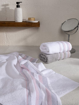 Полотенце махровое 70x140 белый махровая ткань - Lucky фото 6