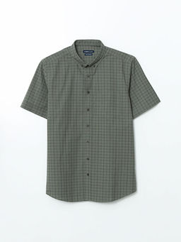 Regular Fit K?sa Kollu Ekose Erkek G?mlek