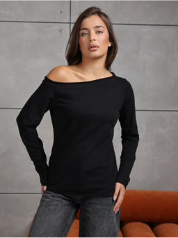 Лонгслив Плечо Черный - София фото 12