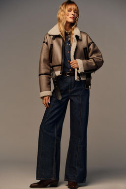 Z1975 HIGH-WAIST WIDE-LEG BELTED JEANS