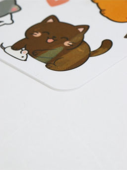 Коврик под миску "Много котиков!", 43х28см