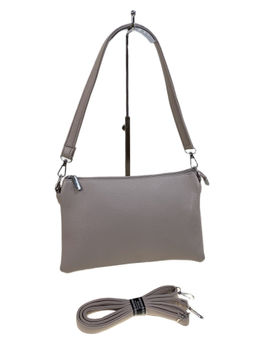 Женская сумка из искусственной кожи, цвет светло серый