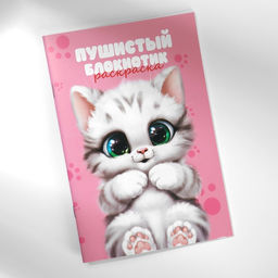 Подарочный набор блокнот-раскраска, трафарет, наклейки и восковые мелки Самая милая, с 8 марта