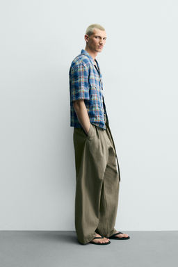 CAMISA RELAXED FIT CUADROS / Azul medio - Zara фото 4