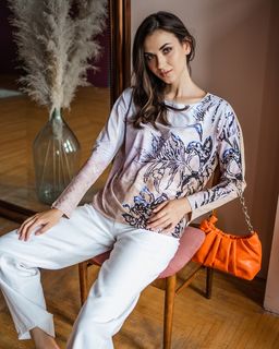 Лонгслив свободного кроя 61.7.7 - Sahar art lab фото 6