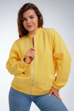 Бомбер из коттон фита жёлтый - Амадэль фото 23