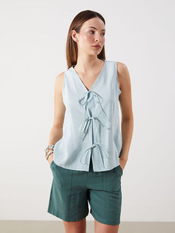 V Yaka Modal Kar???ml? Bluz