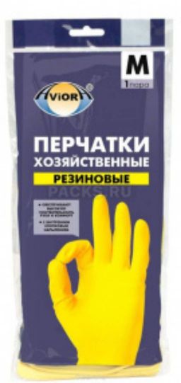 Резиновые перчатки (аналог Лотос) Aviora M 12/120. Цена за 12 пар.