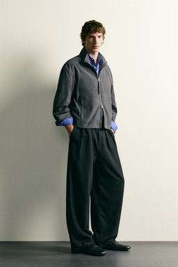 CAZADORA FLUIDA CROPPED FIT / Gris antracita - Zara фото 4