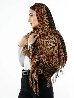 Яркий палантин с анималистичным принтом - Pretty mania фото 5