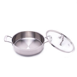 1230 GIPFEL Сотейник PRESTIGE 24х6,5см/2,9л, со стеклянной крышкой, с индукционным капсульным дном. Материал: нерж. сталь 18/10. Толщина: 0,7мм / 5мм