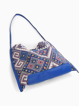 Сумка - шоппер женская на магните, 35×6×29 см, синяя