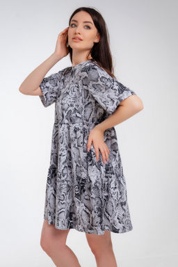 Платье женское из кулирки Бохо кобра макси