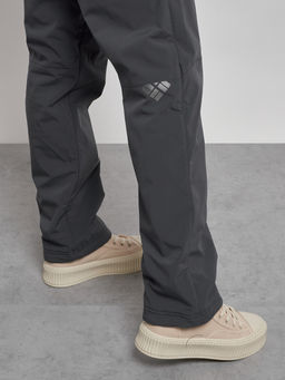 Брюки утепленные спортивные с высокой посадкой женские зимние серого цвета 7141Sr - Colannia фото 16