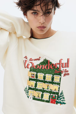 Print-motif sweatshirt