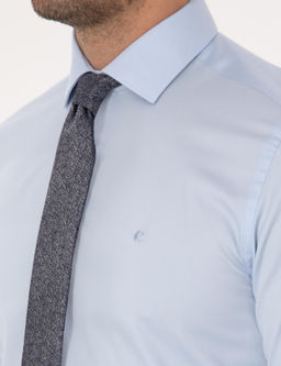 A__k Mavi Slim Fit %100 Pamuk Yar_m _talyan Yaka Klasik G_mlek - Cacharel фото 7