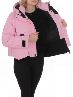 H24-280 PINK Куртка пуховая женская (белый утиный пух)