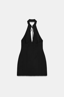 VESTIDO MINI HALTER VOLUMEN / Negro - Zara фото 5