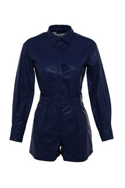 TRENDYOLMILLA Limited Edition Indigo Suni Deri Dokuma Tulum TWOAW22TU0322  фото 6