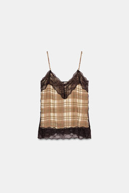 TOP LENCERO CUADROS / Multicolor - Zara фото 8