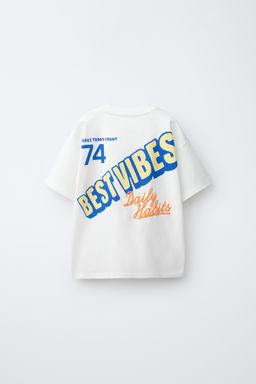 CAMISETA ESTAMPADO TEXTO / Blanco - Zara фото 3