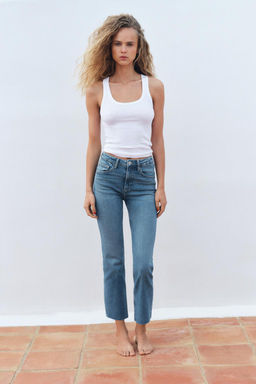 TRF CROPPED FLARE HIGH-WAIST JEANS - Zara фото 50