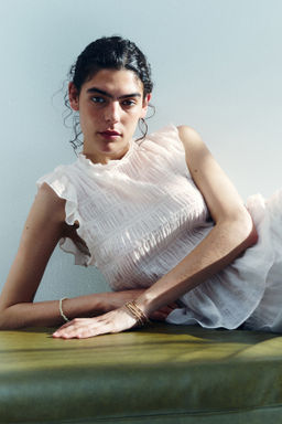 Top nido de abeja con peplum - H&m фото 4