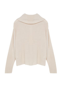 TRENDYOLMILLA Gri Genis Kal?p Fermuar Detayl? Triko H?rka TWOAW23HI00189 фото 7