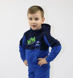 CRB wear/CWK 62496 Джемпер модель худи для мальчика, темно-синий-синий/Ex.Cherubino