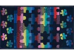 Полотенце махровое 6с104.411ж1 Пазлы (т.радужка) 67х40см