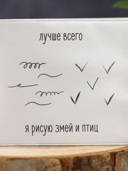 Обложка для студенческого Лучше всего я рисую змей и птиц, плотность 600 мкм