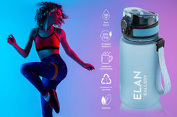 Бутылка для воды 350 мл 6,8*6,8*17 см "Style Matte" голубая пастель