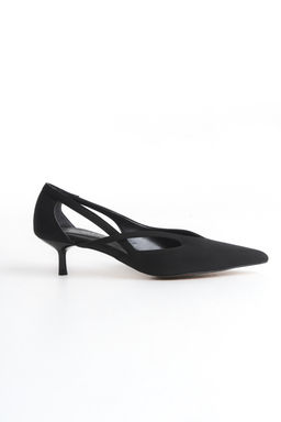 Trendyol Shoes Siyah Cut Out Detayl? Saten Sivri Burun Kad?n Kitten Topuklu Ayakkab? TAKSS25TO00079 - Trendyolmilla фото 5