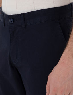 Lacivert Regular Fit Basic Kanvas Pantolon