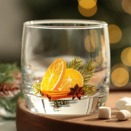 Стакан новогодний стеклянный Глинтвейн, 310 мл