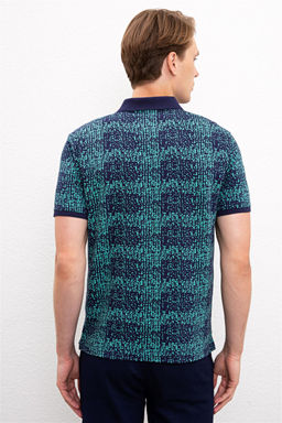 Мужская темно-синяя футболка с воротником-поло - U.s. polo assn фото 3