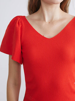 V Yaka Kad?n Triko Kazak