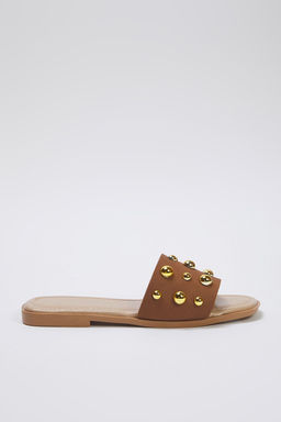 Trendyol Shoes Siyah Gumus Trok Tasl? S?k Kad?n Terlik TAKSS25TE00013 - Trendyolmilla фото 4