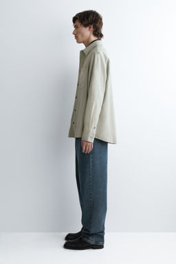 CAMISA MEZCLA DE ALGOD?N CEPILLADO RELAXED FIT - H&m фото 6