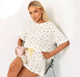 K13263 Домашний костюм (шорты и футболка) БЕЖЕВЫЙ