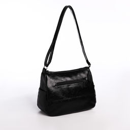 Сумка женская на одно плечо, на молнии, цвет чёрный - Simaland фото 2