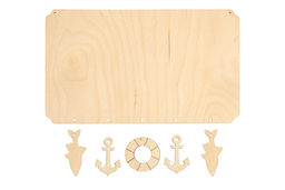 Заготовка для декорирования Mr. Carving ВД-1065 Панно с подвесками фанера 18 х 30 х 0.3 см Чайник с чашками