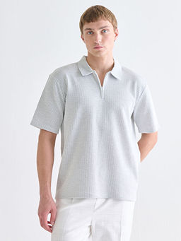 Polo Yaka ?izgili Penye Erkek Ti??rt